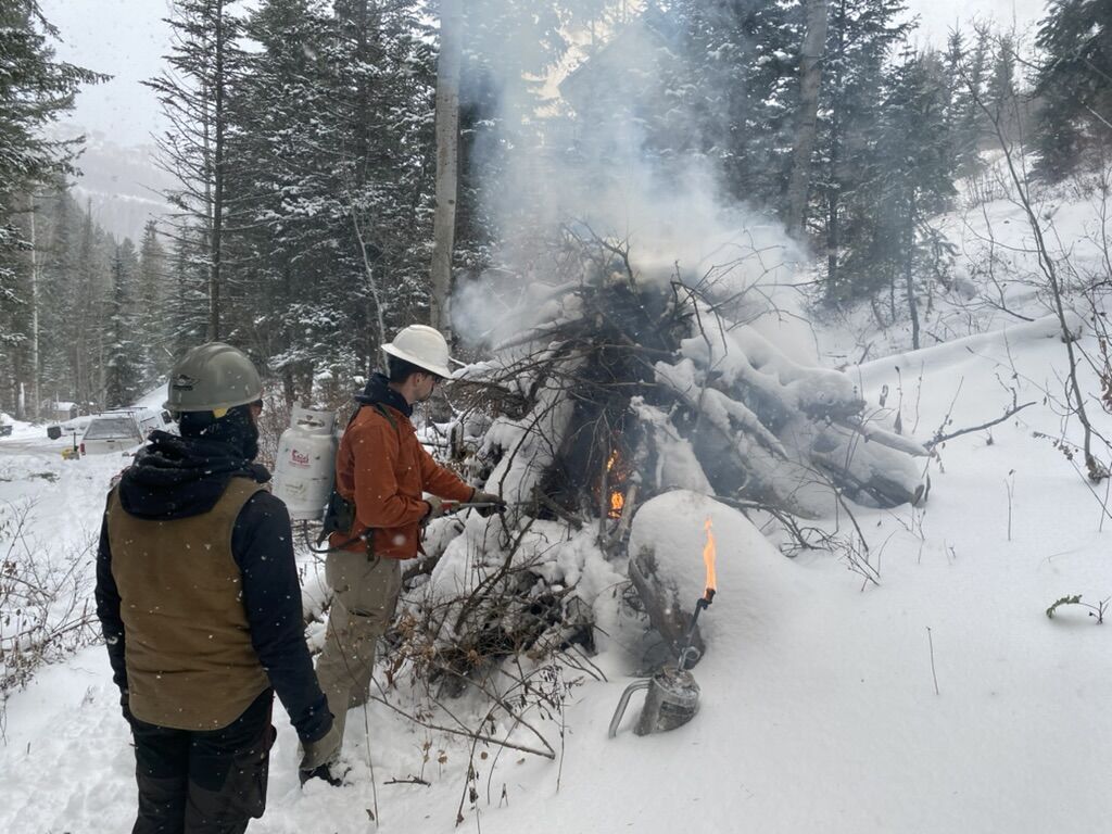 Burn pile near Park City